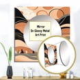 thumbnail image 3 of Designart "Line Art Elegance in Brown and Black II" Abstract Shapes Square Mirror For Wall Decor - Large Brown Square Mirror Printed Wall Decor - Transitional Square Living Room Mirror, 3 of 5