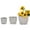 Ancient White, variant on S-HOME Set of 3 Antique White Ceramic Planters, 15" 12" 9" Modern Flower Pots for Indoor/Outdoor