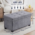 thumbnail image 4 of Ornavo Home 30 Inch Folding Storage Ottoman with Storage Bench, Large Storage Ottoman Bench, Storage Chest, Foot Rest Stool, Bedroom Bench with Storage, 4 of 5