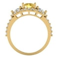 thumbnail image 4 of Three-Stone Engagement Ring for Women - 2.16ct Natural Citrine in 14K Yellow Gold Promise Ring, 4 of 6