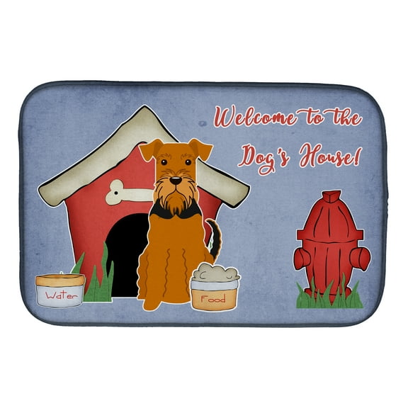 Dog House Collection Airedale Dish Drying Mat