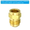thumbnail image 5 of Uxcell 1/2 SAE Male Thread Brass Flare Tube Fitting Pipe Adapter Connector for Plumbing HVAC Air Conditioner 2 Pack, 5 of 6