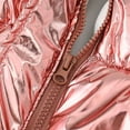 thumbnail image 5 of PXLKNZH Girls Winter Coats Shiny Hooded Jackets Thick Warm Puffy Waterproof Windproof Parka Ski Snow Jacket Outerwear 4-12Years Rose Gold,140/9 Years, 5 of 7