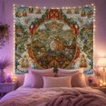 thumbnail image 2 of Wheel of Life With Red Deity and Realms, Dramatic Illustration for Spiritual Decor Lovers, Buddhist Wall Art, Housewarming Gift, Tapestry Wall Hanging for Bedroom and Study Room, 2 of 7