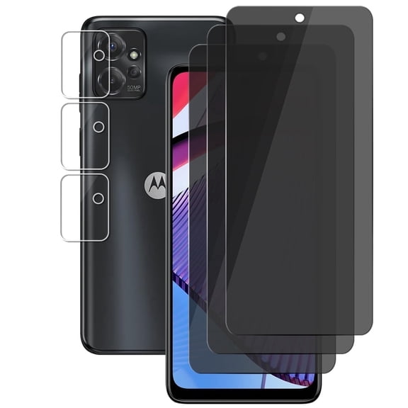 UZWZW (3 3) for Motorola Moto G Power 5G (2023) Privacy Screen Protector Tempered Glass with Camera Lens Protector