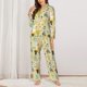 thumbnail image 2 of Balery Animal Tree Conjunto de Pijama con Estampado para Mujer, Conjunto de Dos Piezas con Manga Larga, Ropa de Dormir Suave con Bolsillos, Pijamas Cómodos-Small, 2 of 7