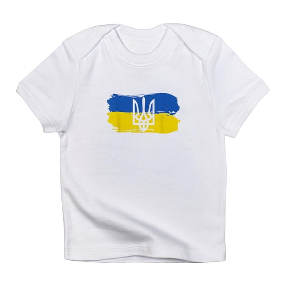 CafePress - I Stand With Ukraine Flag Emblem Map Patri T Shirt - Infant T-Shirt