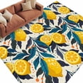 thumbnail image 2 of 5'x8' Area Rugs, Summer Lemon Indoor Outdoor Area Rug for Living Room Bedroom, Yellow Fruit Country Style Palm Leaves Washable Bathroom Rugs Kitchen Floor Carpet Mats Home Decor Aesthetic, 2 of 8