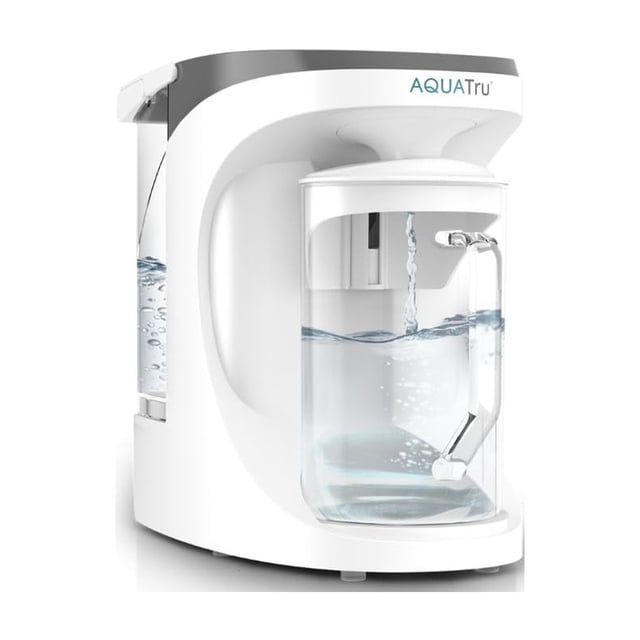 Jarra Aqua TRU | Purificador de agua de encimera para PFAS y otros contaminantes con tecnología exclusiva de ósmosis ultrainversa de 4 etapas (no requiere plomería ni instalación) | Sin BPA