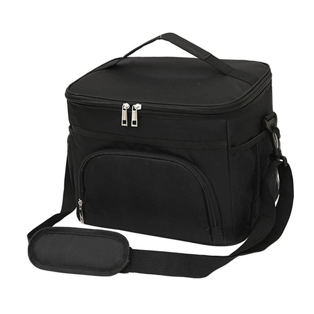 Fiambrera reutilizable, bolsa térmica aislada, bolsa Bento de comida para adultos, contenedor para cena, bolsa de mano, organizador para mochilero al Negro