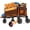 Orange, variant on 49" Extra Long Collapsible Folding Wagon with Tailgate and Brakes, 300lbs Heavy Duty Foldable Wagon with Adjustable Handle, 250L Capacity Portable Cart for Outdoor Camping Sports, Blue