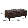 thumbnail image 5 of Traditional Tufted Ottoman, Dark Brown- Saltoro Sherpi, 5 of 6