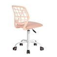 thumbnail image 6 of Homy Casa Teen Desk Chair, Adjustable Swivel Study Chair with Wheels, Ergonomic Backrest, Rose, 6 of 7