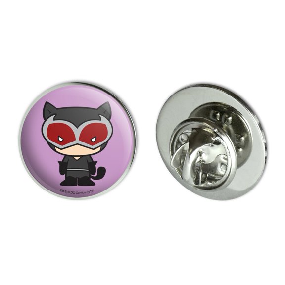 Batman Catwoman Cute Chibi Character Metal 0.75" Lapel Hat Pin Tie Tack Pinback