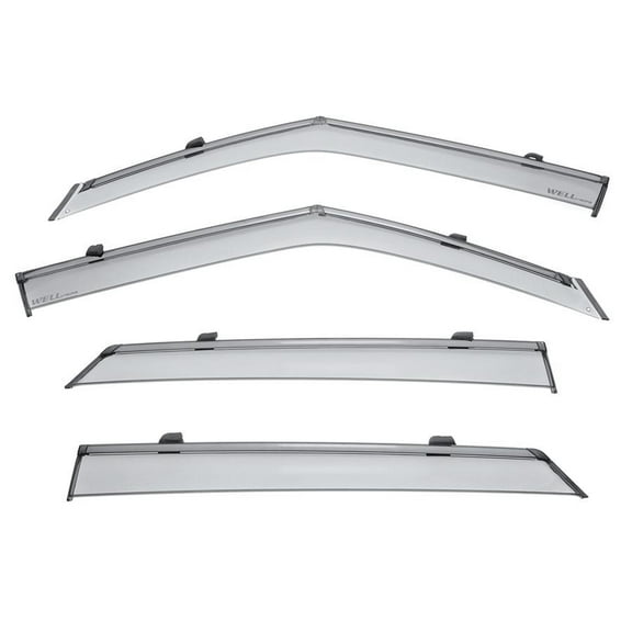 Wellvisors Side Window Visors Wind Deflectors Rain Guard With Black Trim for 2020 2021 2022 2023 2024 Hyundai Venue 3-847HY019