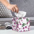 thumbnail image 6 of Kdxio Orchids Flowers Print Tissue Box Cover,Square Decorative PU Leather Facial Paper Case Organizer Holder Dispenser for Bathroom,Night Stands,Desk,Car 5.2''X5.2''X5.2'', 6 of 8
