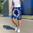 thumbnail image 6 of Goofa Blue Casino Pattern Men's Pajama Short Sleep Shorts Soft Comfortable Breathable Pajamas Shorts with Pockets-Large, 6 of 6