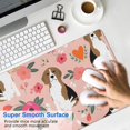 thumbnail image 4 of Long Mouse Pads for Desk,Pink Beagle and Flower Desk Mats on Top Of Desks, Desk Mouse Pad Extra Large with 3mm Non-Slip Base and Stitched Edge for Gaming,Office,Work,Home 35.4"x15.7", 4 of 6