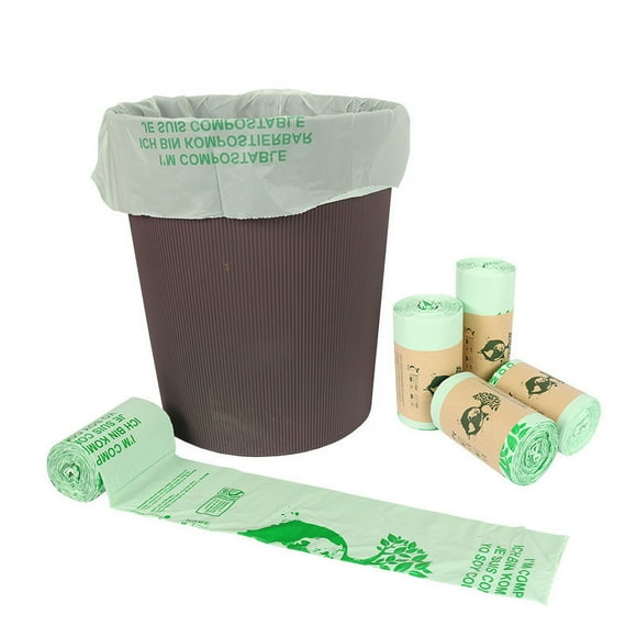 Compostable sorting garbage bag biodegradable roll flat household corn starch garbage bag PLA