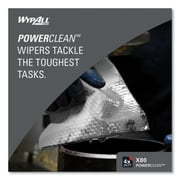 WypAll PowerClean X80 Cloths Heavy Duty Wipes (41025), Jumbo, Extended Use Towels, White (1 Roll of 455 Sheets, 455 Sheet Total)