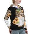 thumbnail image 6 of Kdxio Sunflower Gnomes 4 Print Womens Oversized Hoodies Sweatshirts Hooded Pullover Tops Sweaters Casual-X-Large, 6 of 7