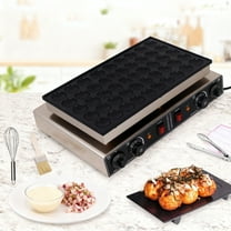 50PCS Mini Dutch Pancake Maker, Adjustable Temperature & Timer, 110V 1800W Non-stick Dutch Poffertjes Grill, Commercial Electric Dorayaki Machine for Home Kitchen & Café Breakfast