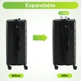thumbnail image 3 of GIANNA Set of 3 Hardside Luggage, Expandable Rolling Luggage with TSA Lock and Spinner Wheels, Black, 3 of 9
