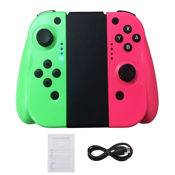 Gamepad Plastic USB Joypad Reemplazo del controlador de consola de juegos compatible con Bluetooth para Switch, Verde Rosa sweethay EL000978-02B
