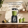 thumbnail image 4 of LINKChef Countertop Blender, 450W Blender for Smoothies and Shakes, 57 oz Jar, 2 Speeds with Pulse, Black, 4 of 7