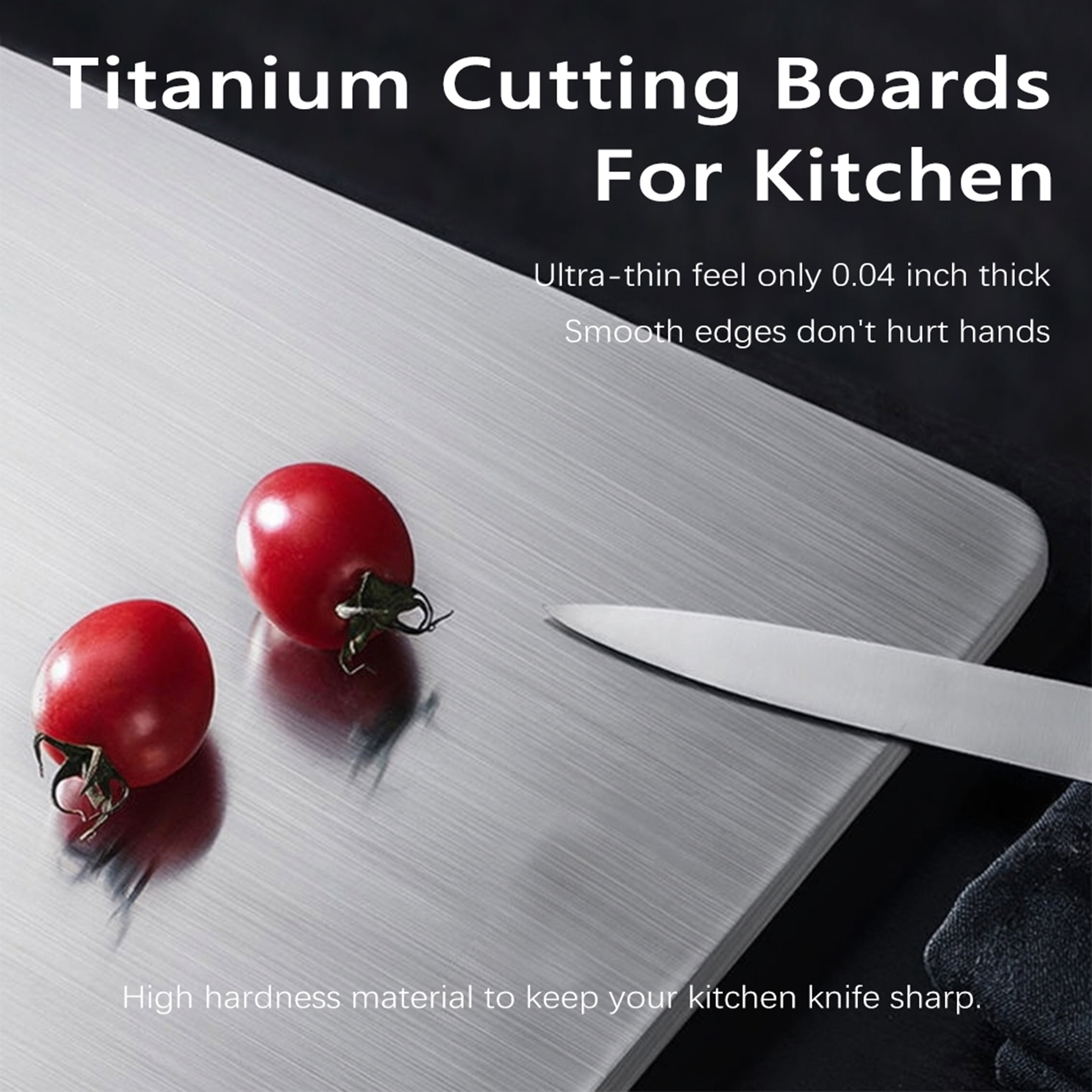 Titanium Cutting Board-3 pack Titanium Cutting Boards for Kitchen/Double Sided Titanium Cutting Mat(S+M+L)