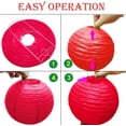 Green and Pink Paper Lanterns 12Pcs Hanging Lantern for Birthday Party ...