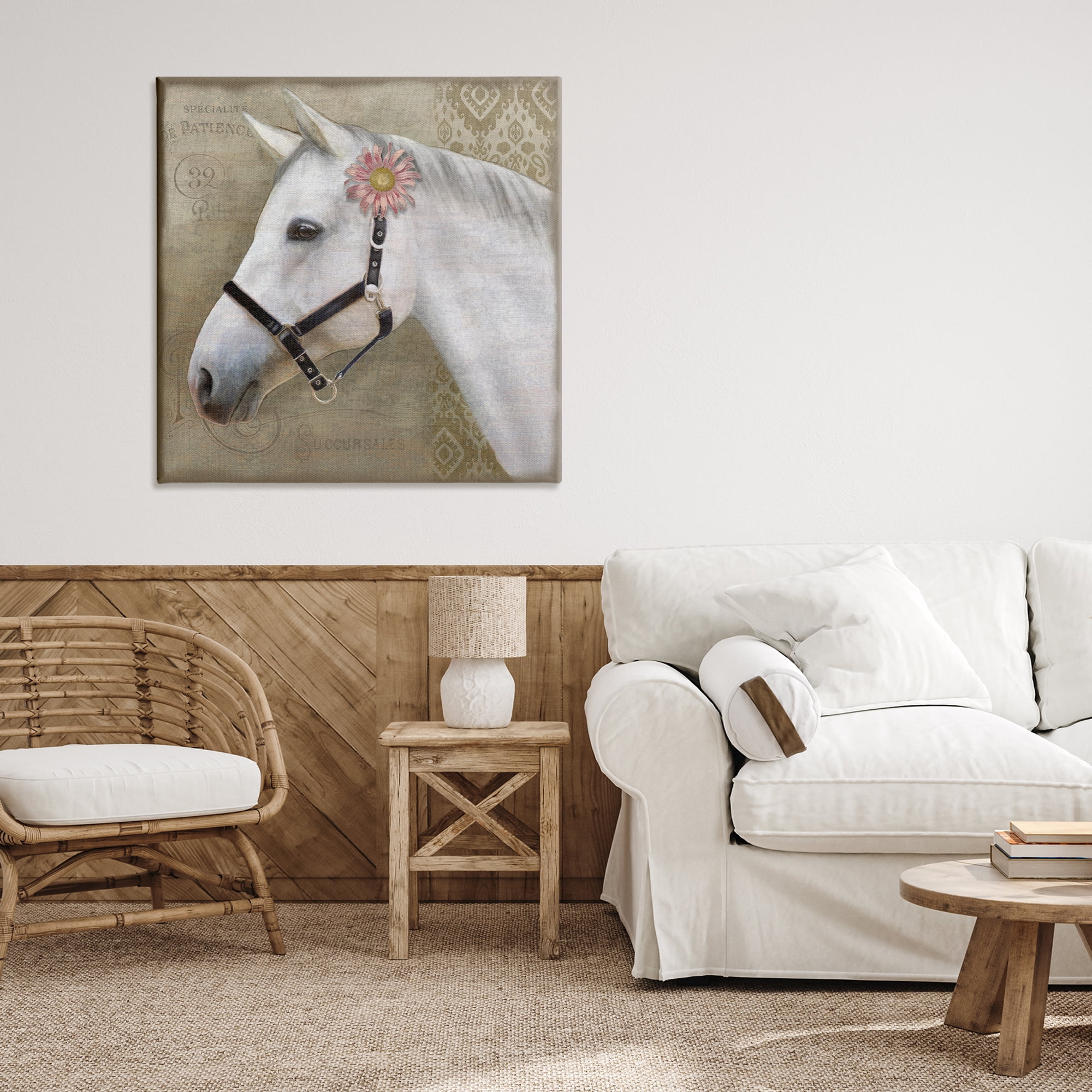 Stupell Industries Boho Barnyard Horse Canvas Wall Art, design by Suzanne Nicoll