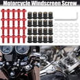 thumbnail image 2 of Unique Bargains 20pcs M5 5mm Motorcycle Windscreen Screws Fairing Windscreen Screws Bolt Windshield Mounting Nuts Red, 2 of 7