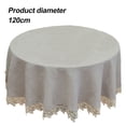 thumbnail image 2 of Nappe Ronde en Dentelle Vintage, Nappe en Tissu pour table à Thé, 2 of 5