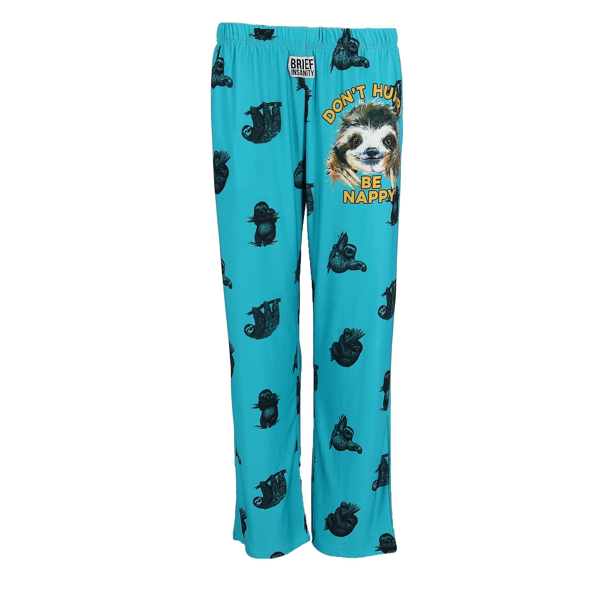 Brief Insanity Men's Sloth Don't Hurry Be Happy Lounge Pajama Pants Walmart Canada