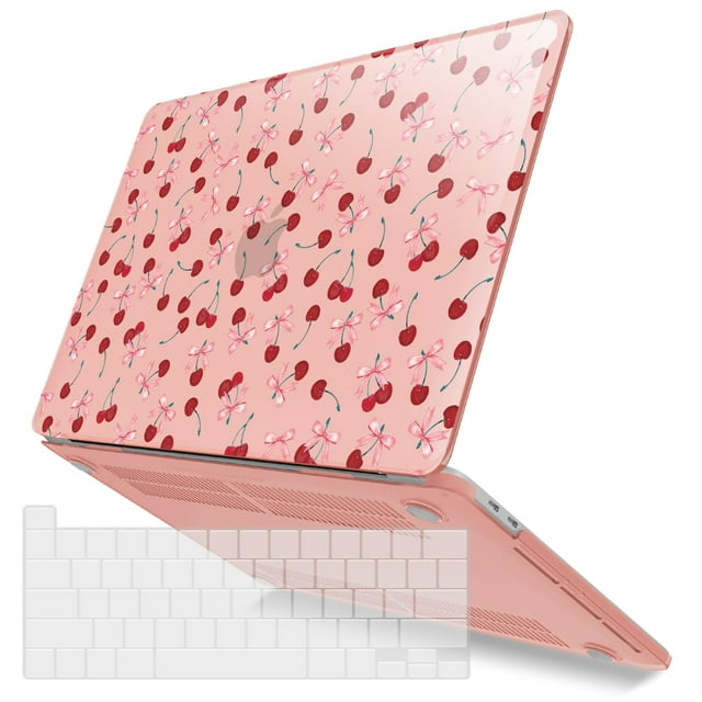 Funda rígida IBENZER para MacBook Pro de 13 pulgadas con funda de teclado, color cereza