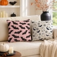 thumbnail image 4 of Throw Pillow Cover White Colorful Ghost Print 20 X 20 Inch Single Pack Halloween Decor for Indoor and Outdoor Home Use, 4 of 8