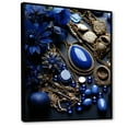 thumbnail image 2 of Designart "Dreams of Spiritual Stone Jewelry" Spiritual Framed Wall Art - Global Blue Spiritual Stone Entryway Framed Wall Art Print, 2 of 6