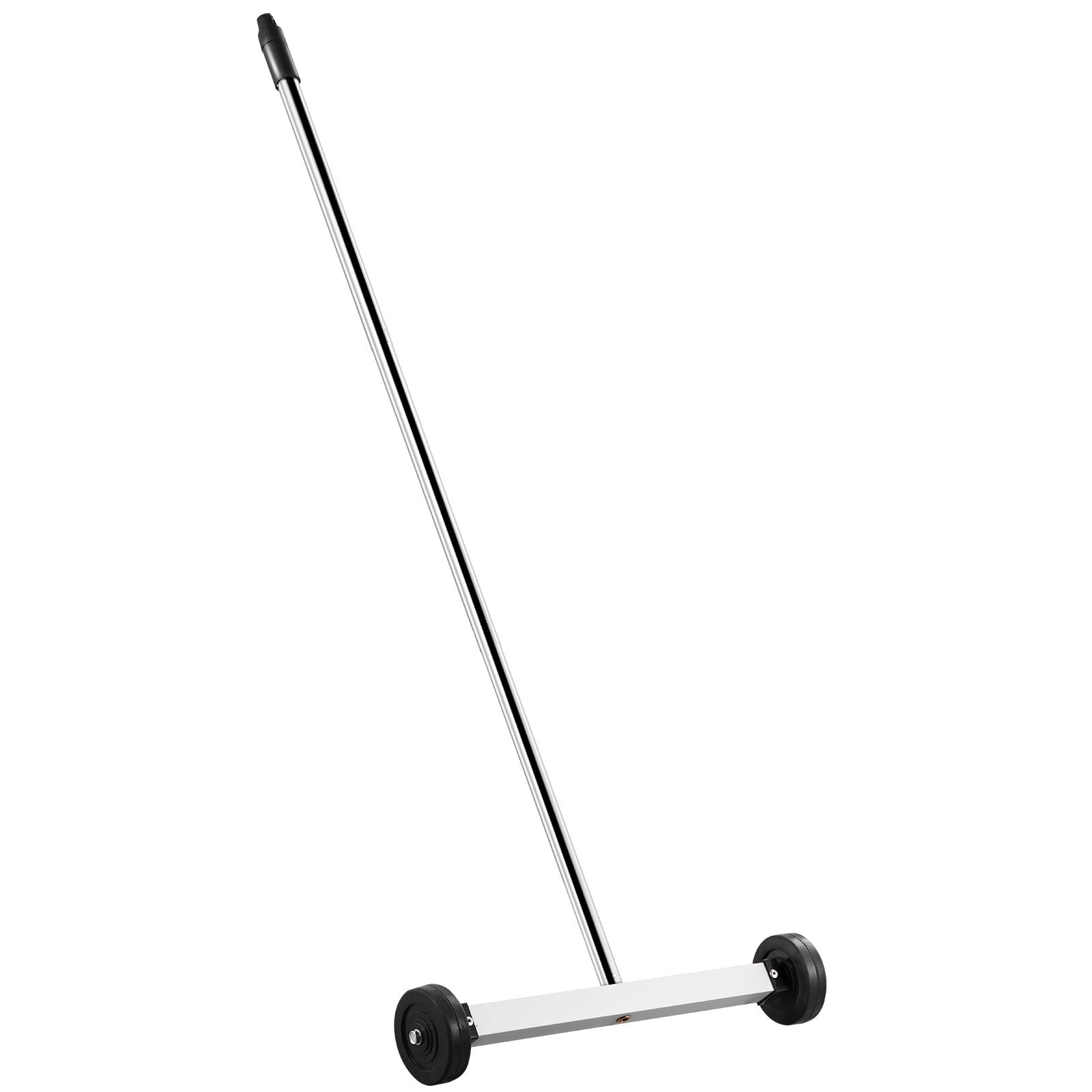 Magnetic Sweeper 15 Inch, 8 lbs Capacity with Telescoping Handle 17.52-40.94 Inch, Ergonomic Rubber Handle, 2.95 Inch Wheels for Garage Construction Sites