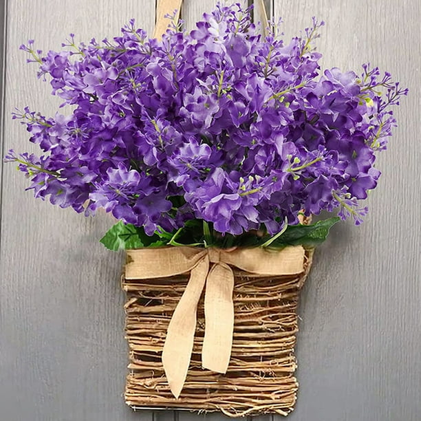 Travelwnat 5Packs Artificial Flowers Bouquets Wisteria Hyacinth Fake Flowers Bulk UV Resistant