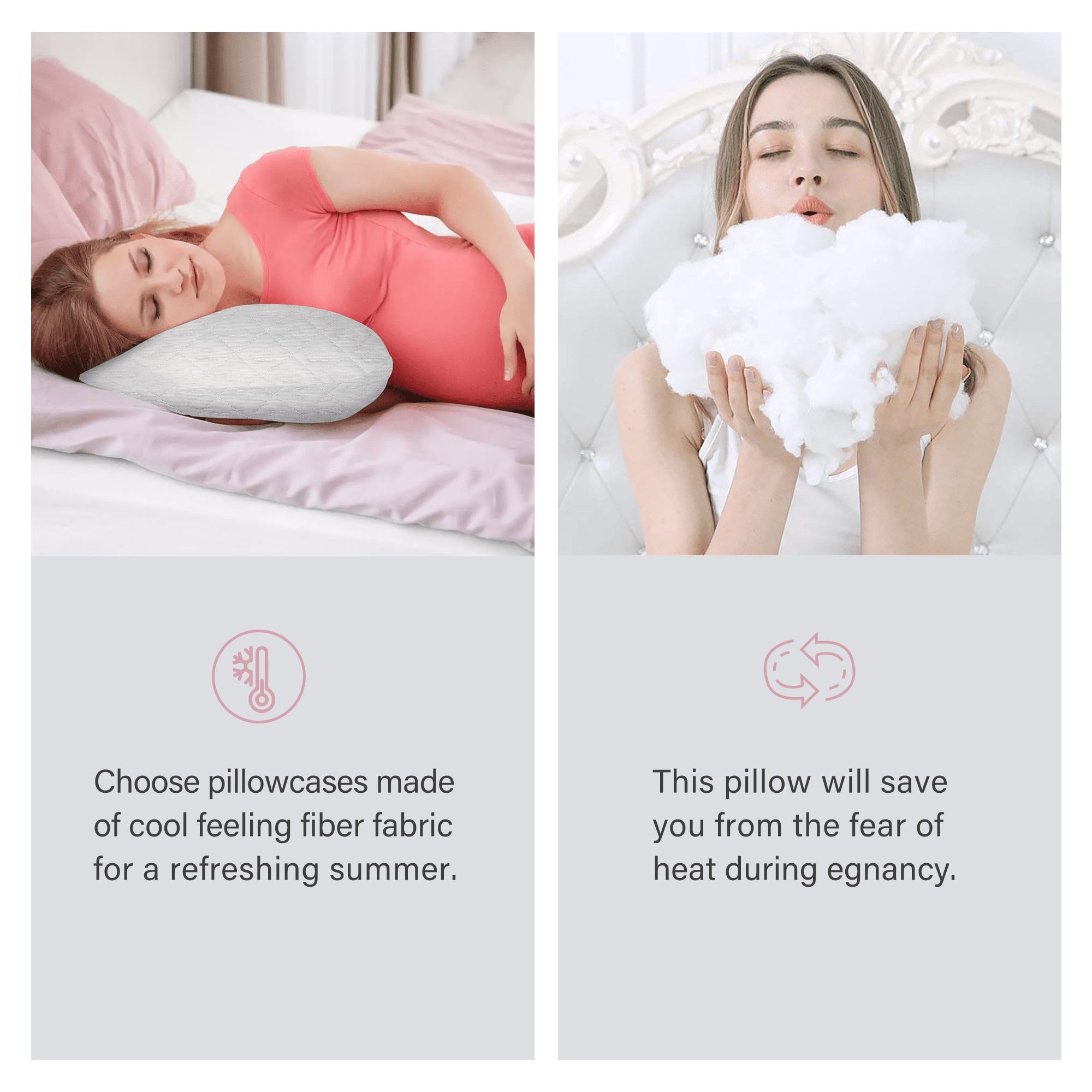 CZL Pregnancy Pillow for Women Sleeping, Ergonomic Maternity Body Pillow Support for Back, Belly, Legs, Hips, Small Portable Pregnancy Pillows with Detachable & Washable Cover (Light Gray)