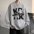 thumbnail image 2 of Sudadera con cuello redondo y letras góticas para hombre, ropa de moda de hip hop, ropa de calle de otoño Y2K, sudaderas con capucha de gran tamaño para hombre, 2 of 5