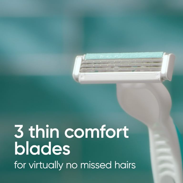Venus Simply 3 Sensitive Women's 3 Blade Disposable Razor, 4 count