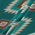 thumbnail image 5 of Western Teal Beige Round Tablecloth 60 Inch - Waterproof Fabric Table Cloth Protector, Southwest Ethnic Boho Geometric Abstract Tablecloths Washable Table Cover for Kitchen Banquet Party, 5 of 6