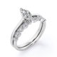 thumbnail image 4 of JeenMata Anillo Solitario de Talla Marquesa de 1,75 Quilates Conjunto de Boda Festoneado Estilo Art Déco: Baño de Oro Blanco de 18 K sobre Plata (Personalice la Banda de Su Anillo de Bodas), 4 of 6