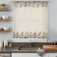 thumbnail image 4 of Spring Purple Floral Sheer Curtains 54 Inches Long, Rustic Flowers Botanical Vintage Light Filering Curtains, Breathable Simi Curtain Privacy Drapes for Kitchen Bathroom Small Window Treatment, 4 of 9