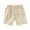 Khaki, variant on FUNDUFI Toddler Boys Shorts Solid Color Summer Sports Shorts Stretchy Waist Wide Straight Leg Soft Loose Fit Joggers For 12-18 Months