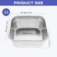 thumbnail image 4 of ZWHong Stainless Steel Washing Up Bowl, 12" Square Dish Tub for Sink, Multi-Purpose Kitchen Container for Vegetable Washing, Durable Dishpan with Heatproof Edge, Silver, 4 of 7