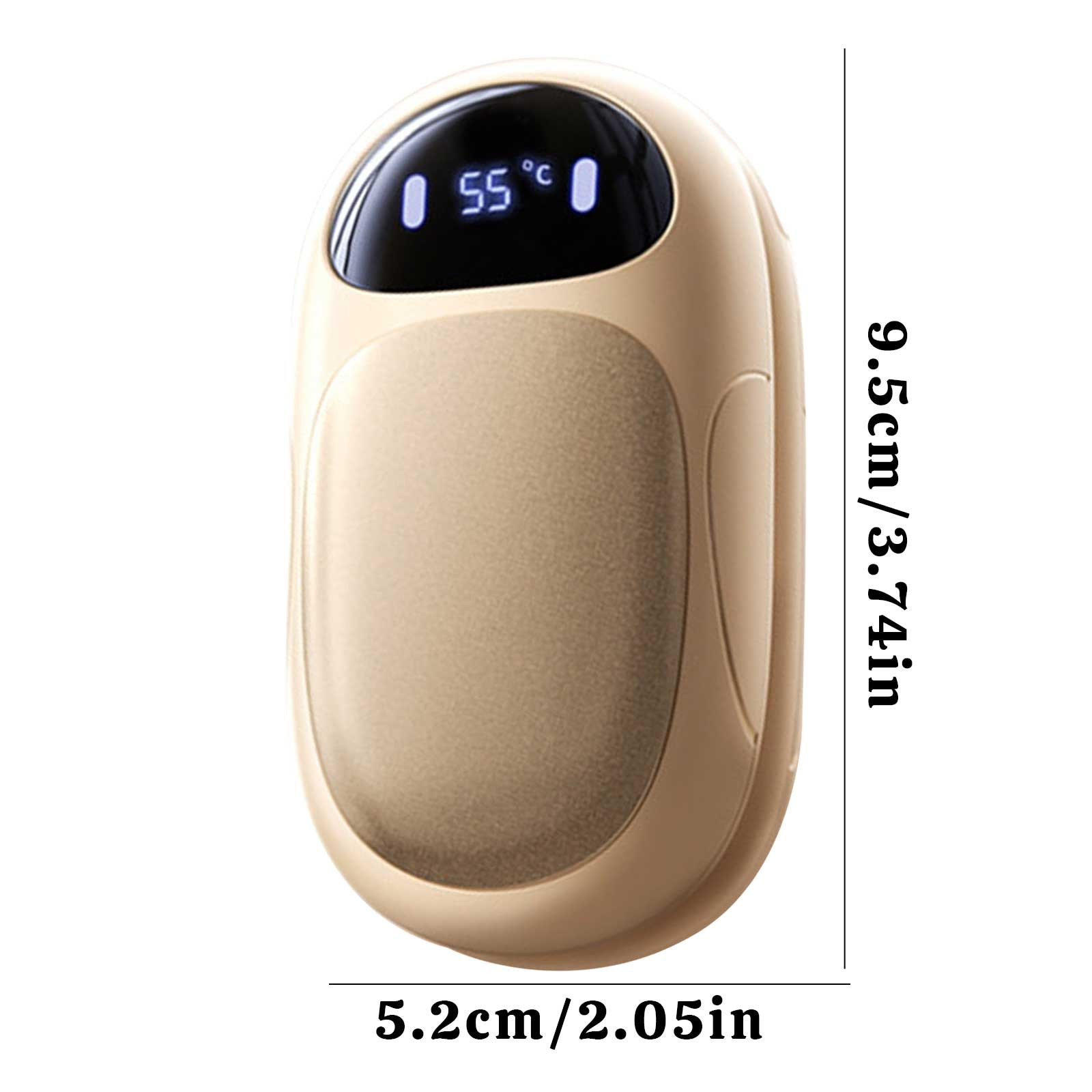 Magnetic Hand Warmer Portable USB Rechargeable Mini Heating Device 2-in-1 Pocket Hand Heat 3 Adjustable Settings for Outdoor Travel Winter Use