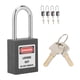 thumbnail image 3 of juegos de candados de seguridad de 1,5 pulgadas, cerradura aislada con viga de acero con llaves para fabricación de máquinas industriales, color negro, 3 of 9